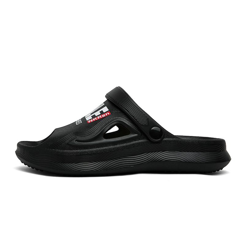 

CariteSport Бесшумные противоскользящие антибактериальные износостойкие шлепанцы мужские черно-оранжевые, цвет Black Orange