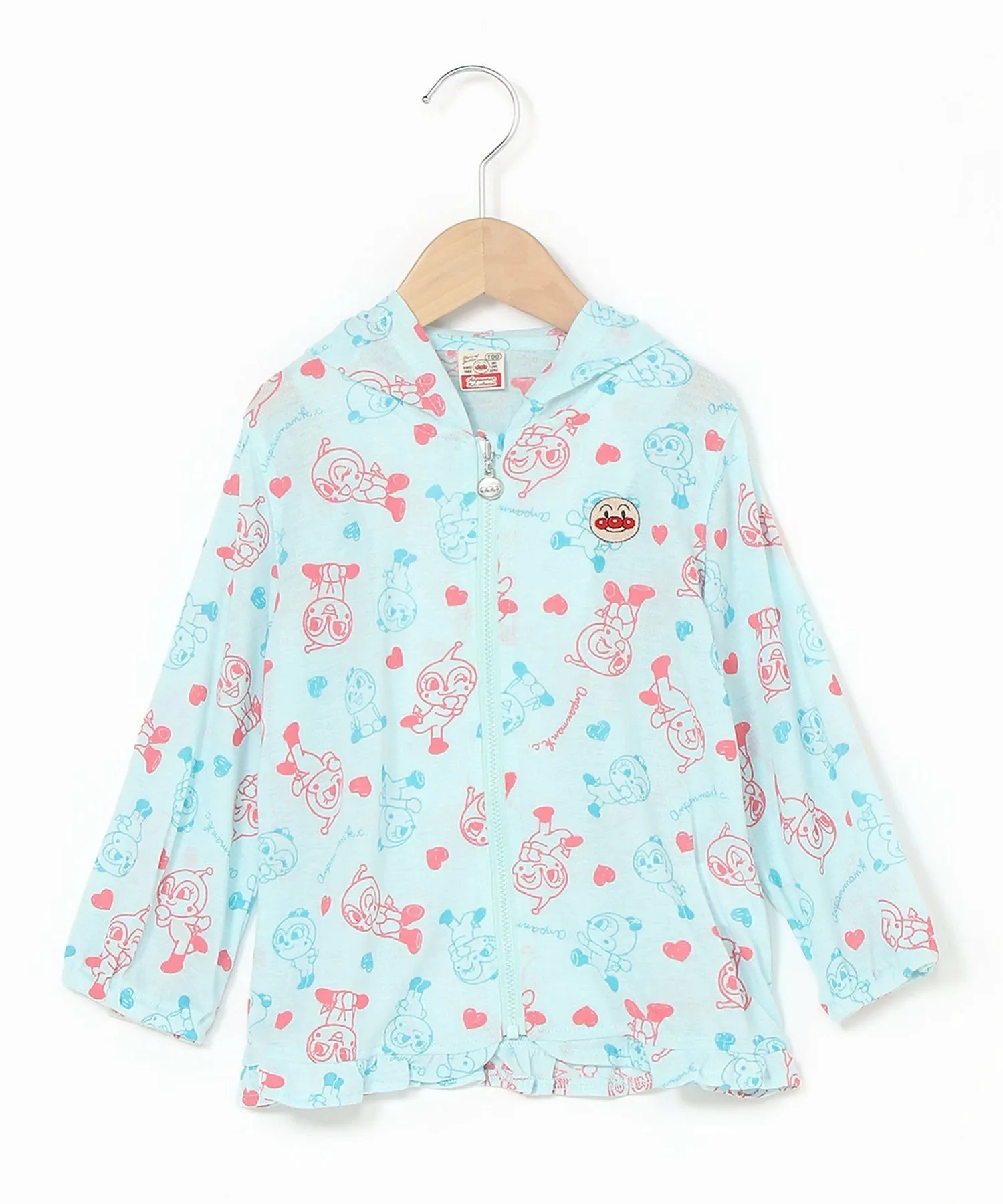 APKC/(K) Dokin-chan Тонкая толстовка с принтом Kokin-chan по всей поверхности Anpanman Kids Collection, Saxophone Blue