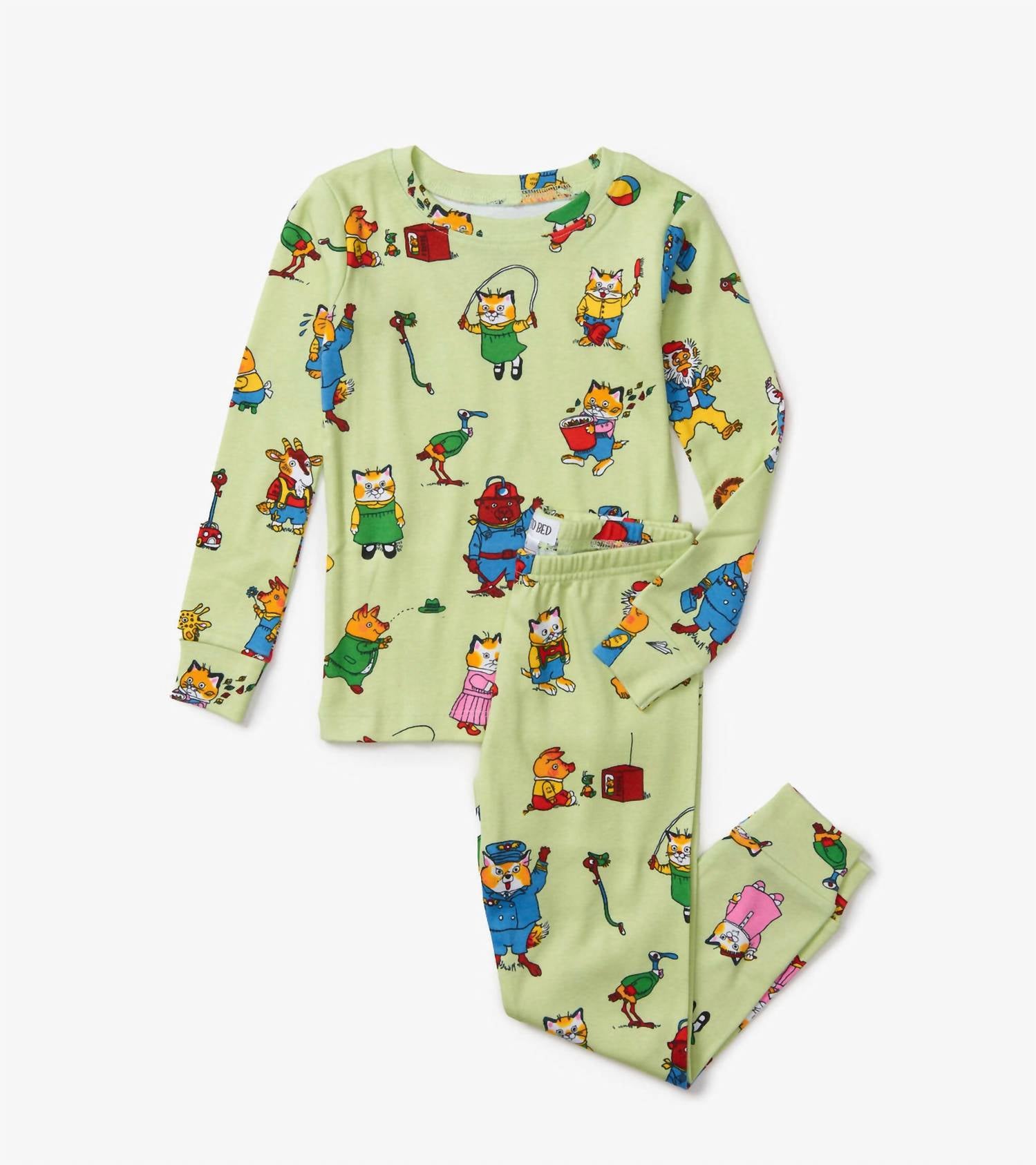 Пижама для мальчиков Richard Scarry's Busy World в зеленом цвете Books To Bed — фото 2