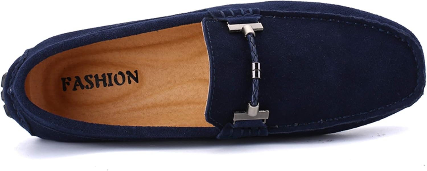 Мокасины Santimon Mens на каждый день из замши, темно-синий — фото 4
