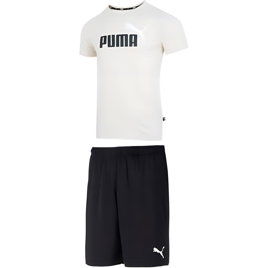 

Мужская повседневная спортивная одежда Puma, цвет Beige top + black shorts