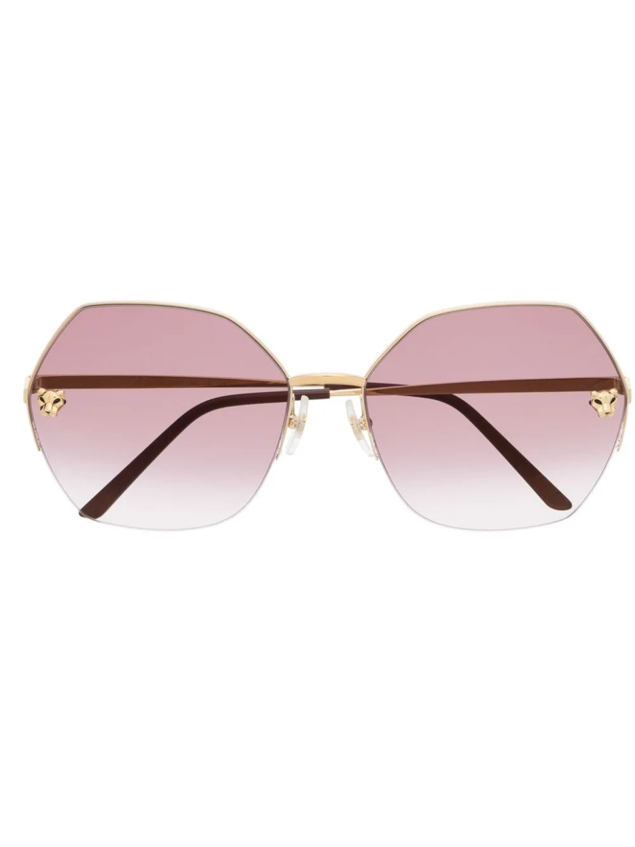 

Cartier Eyewear солнцезащитные очки Panthere в геометричной оправе, желтый