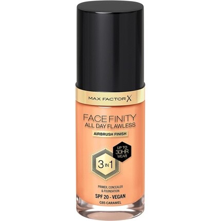 

Max Factor Facefinity 3-в-1 жидкая тональная основа All Day Flawless SPF 20 85 карамель 30 мл