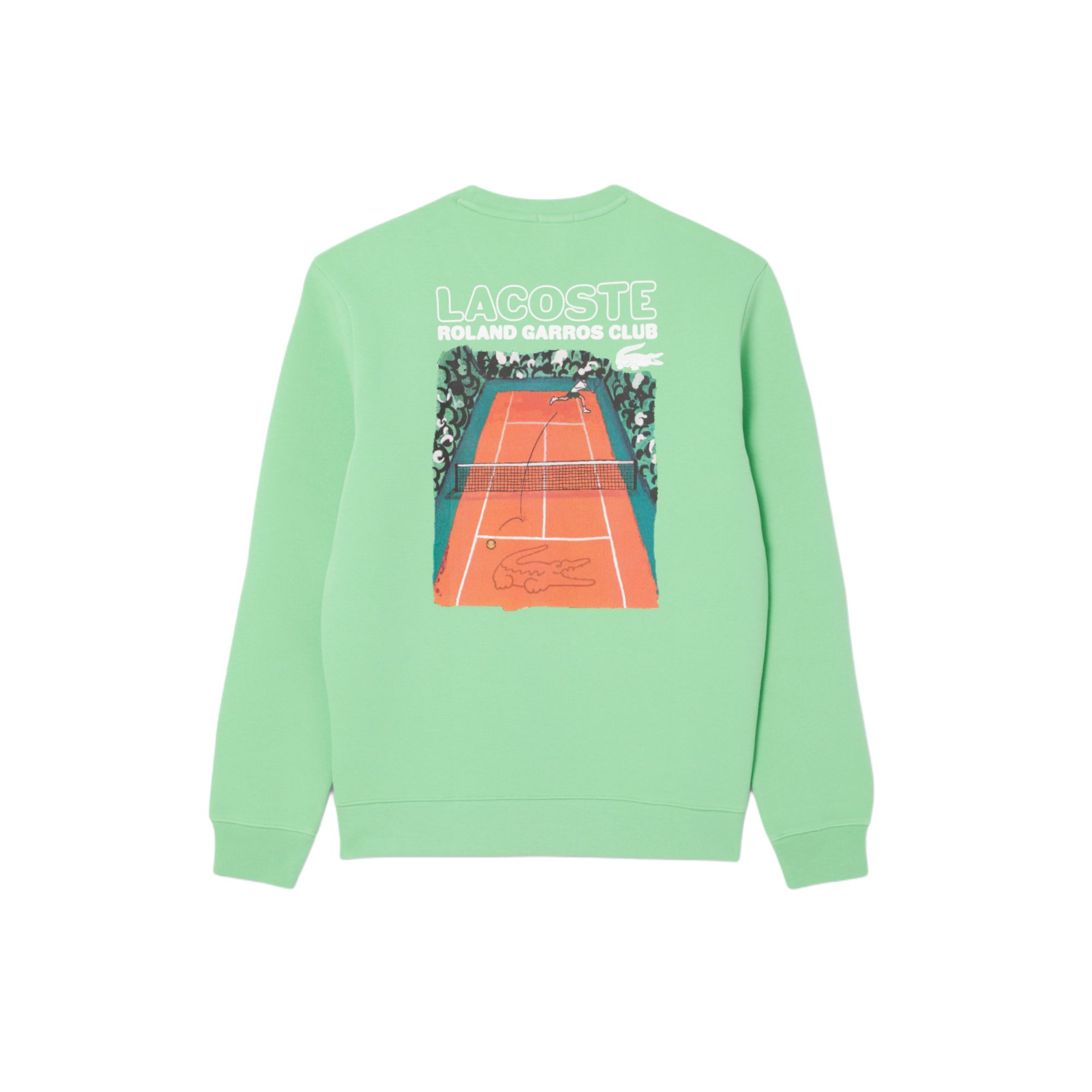 Свитшот мужской с круглым вырезом Moderate LACOSTE, lime зеленый/ttf — фото 3