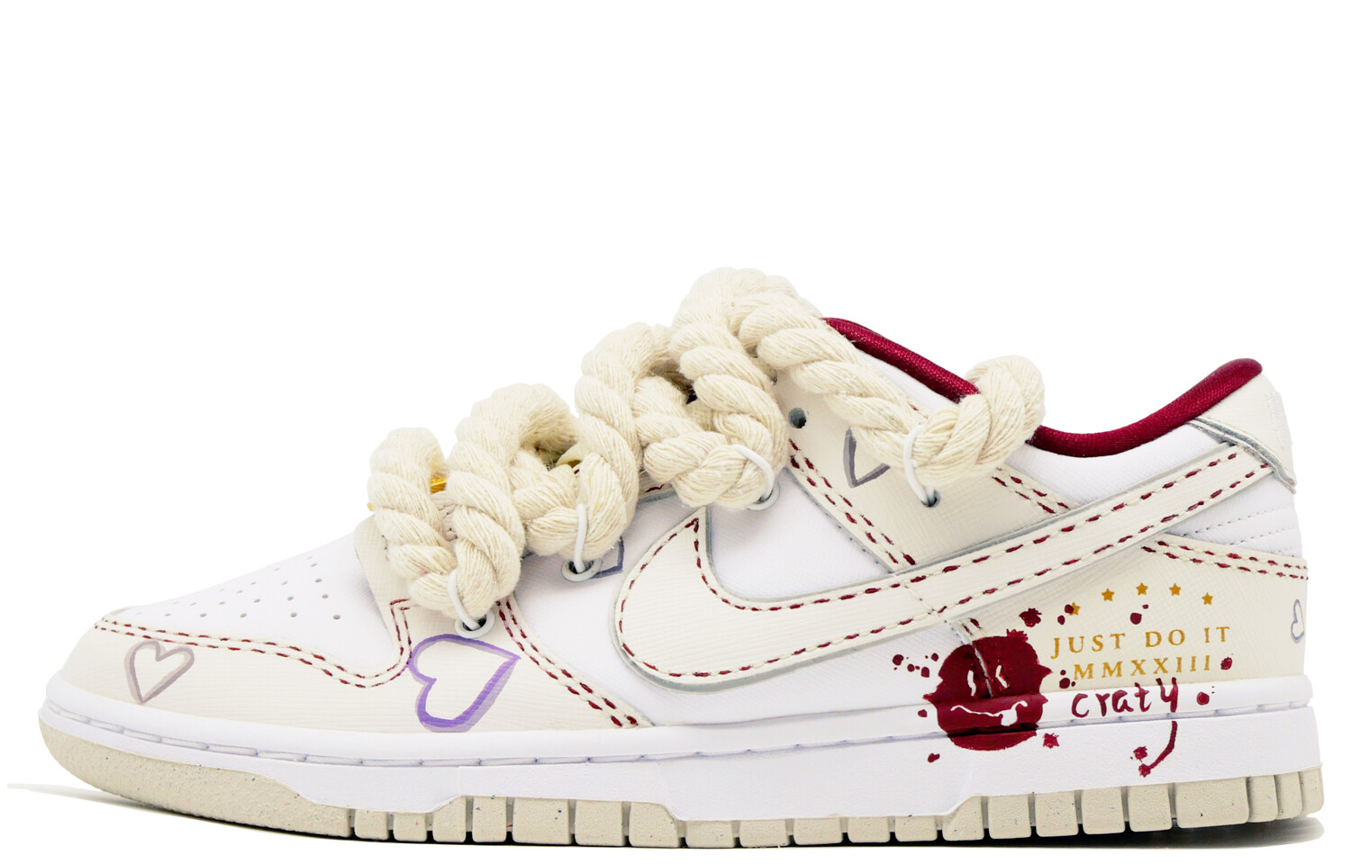 

Кроссовки Nike Dunk Skateboarding Shoes Women's Low-top Beige/White, цвет Off White