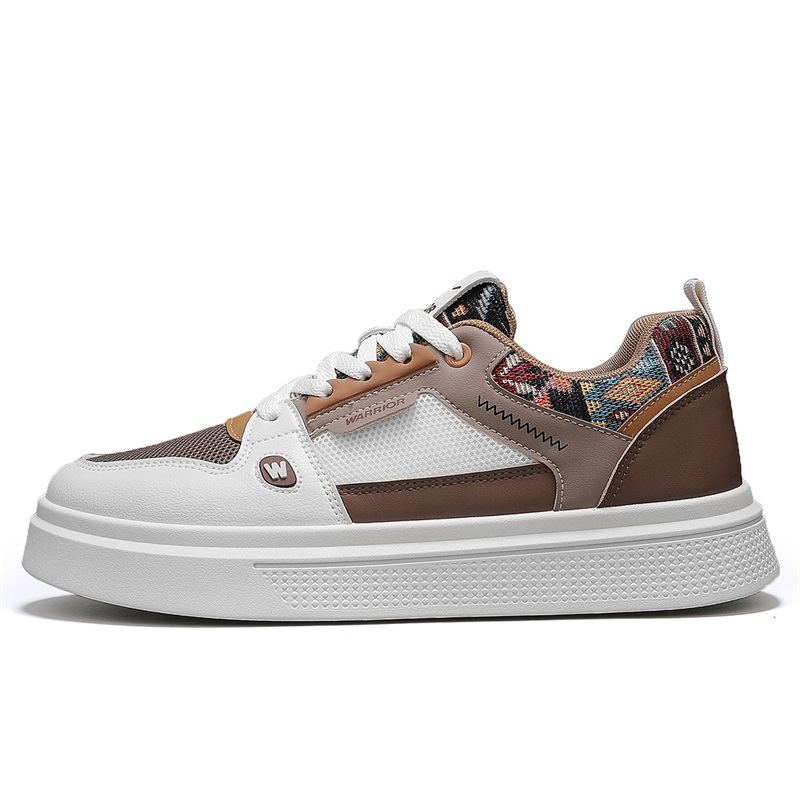 

Кроссовки для скейтбординга мужские, низкие, цвет «умбра» WARRIOR, Brown Beige Khaki