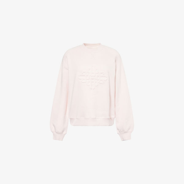 

Свитшот The Couture Club с круглым вырезом и тисненым логотипом, розовый
