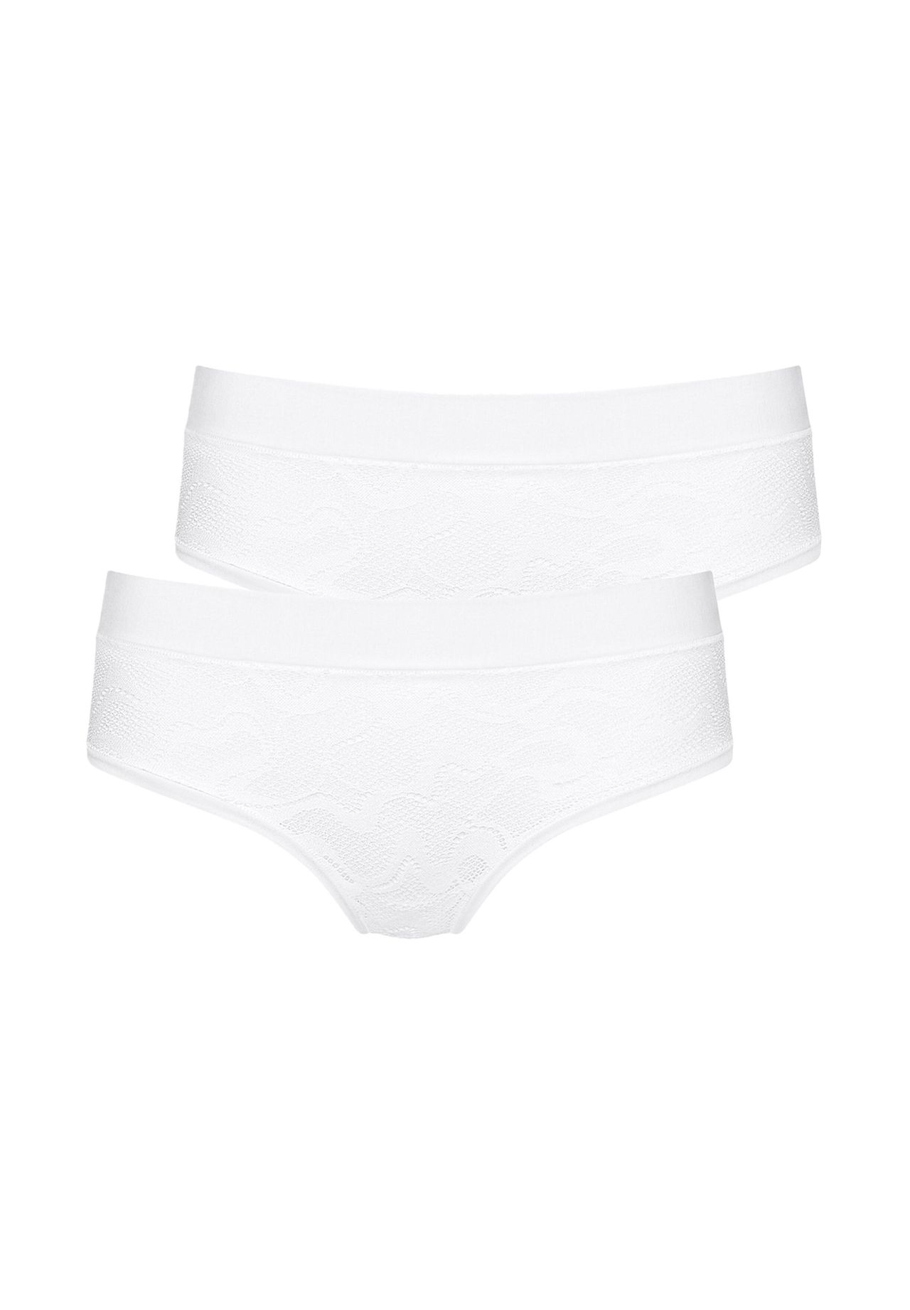 

Комплект трусов-миди (2 шт.) Go Allround Lace sloggi, цвет White One Size