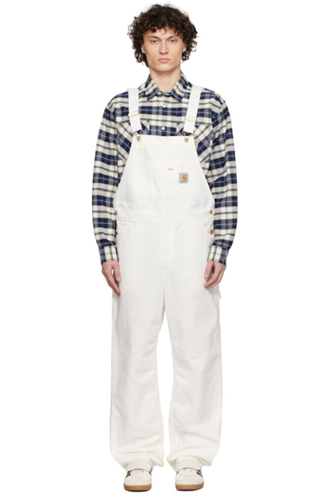 

Белый комбинезон с нагрудником Carhartt Work In Progress