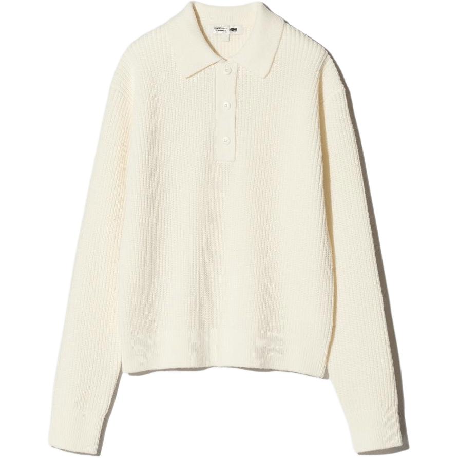 

Comptoir des Cotonniers FW25 вязаный топ для женщин UNIQLO, Ecru