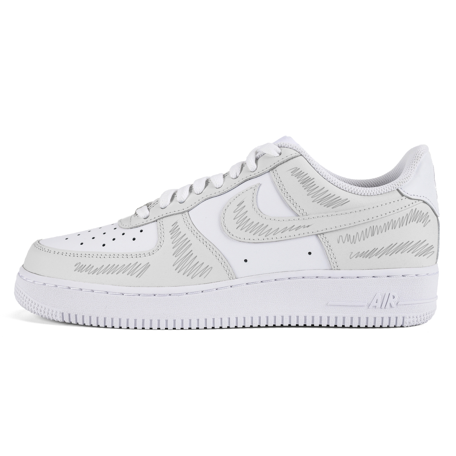 

Nike Кроссовки Air Force 1 Air Force 1 Low-Top Skateboard Shoes мужские белые серые
