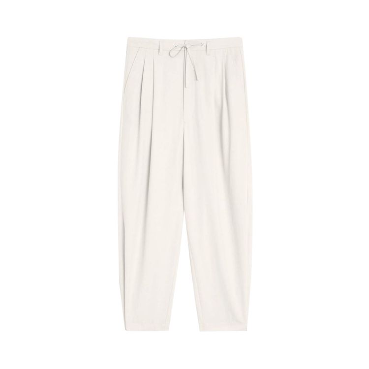 

Брюки Lemaire Drawstring Pleated Pants 'Light Powder', белый