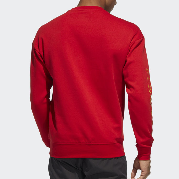Худи adidas Subject Printing Sports Pullover Long Sleeves Couple Style Red HE7323 — фото 3