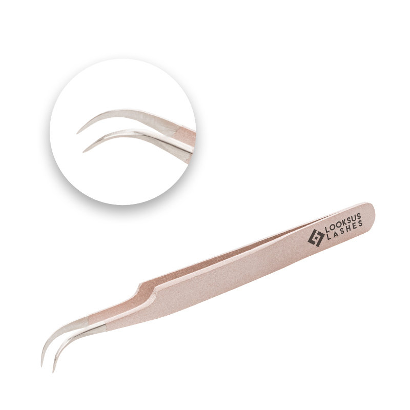 

Пинцет для ресниц из розового золота - 2 Looksus Lashes