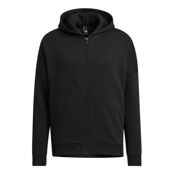 

Толстовка Men's adidas Solid Color Logo Casual Zipper Cardigan Jacket Black, черный