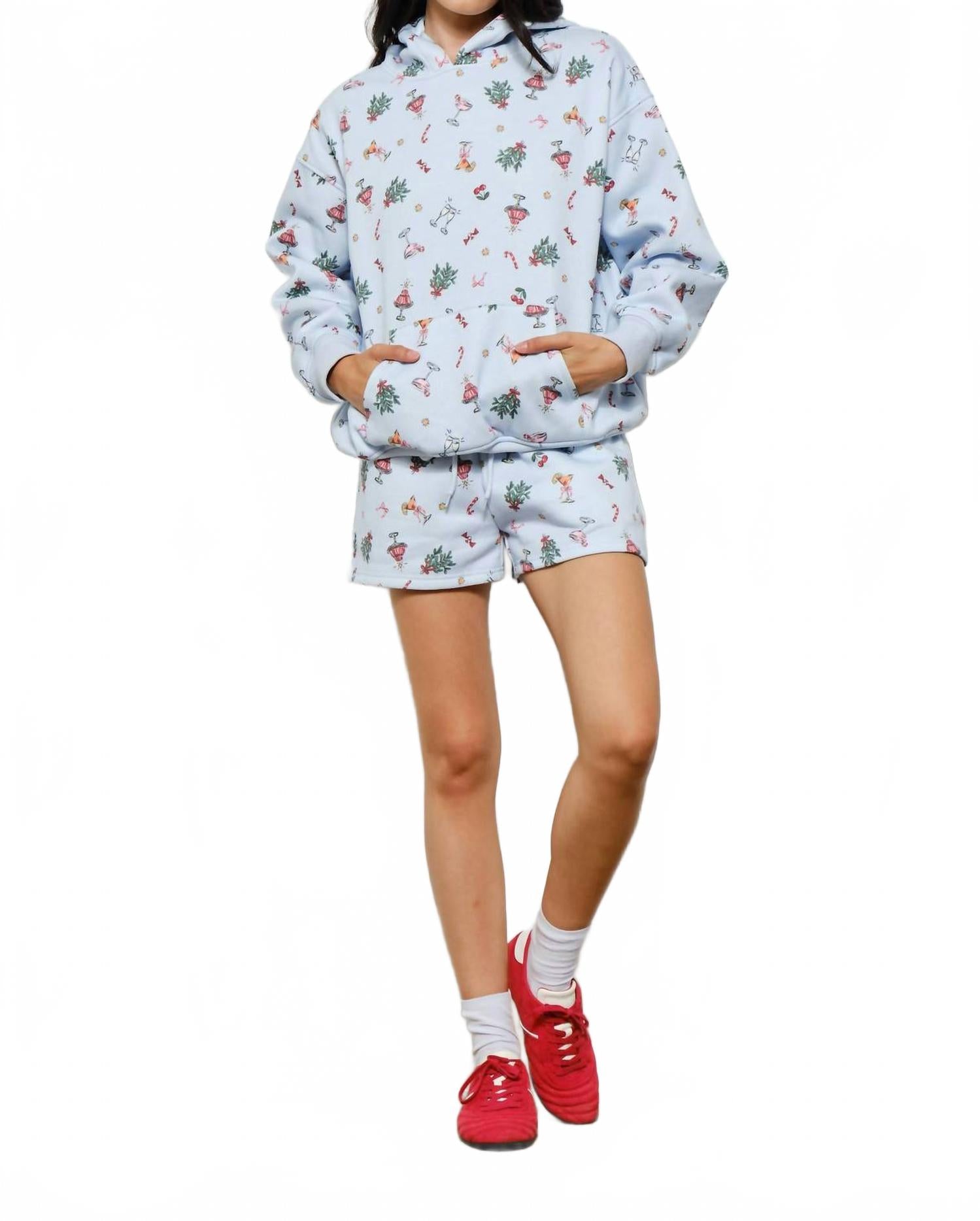 

Pretty Garbage Толстовка с капюшоном Renne синего цвета