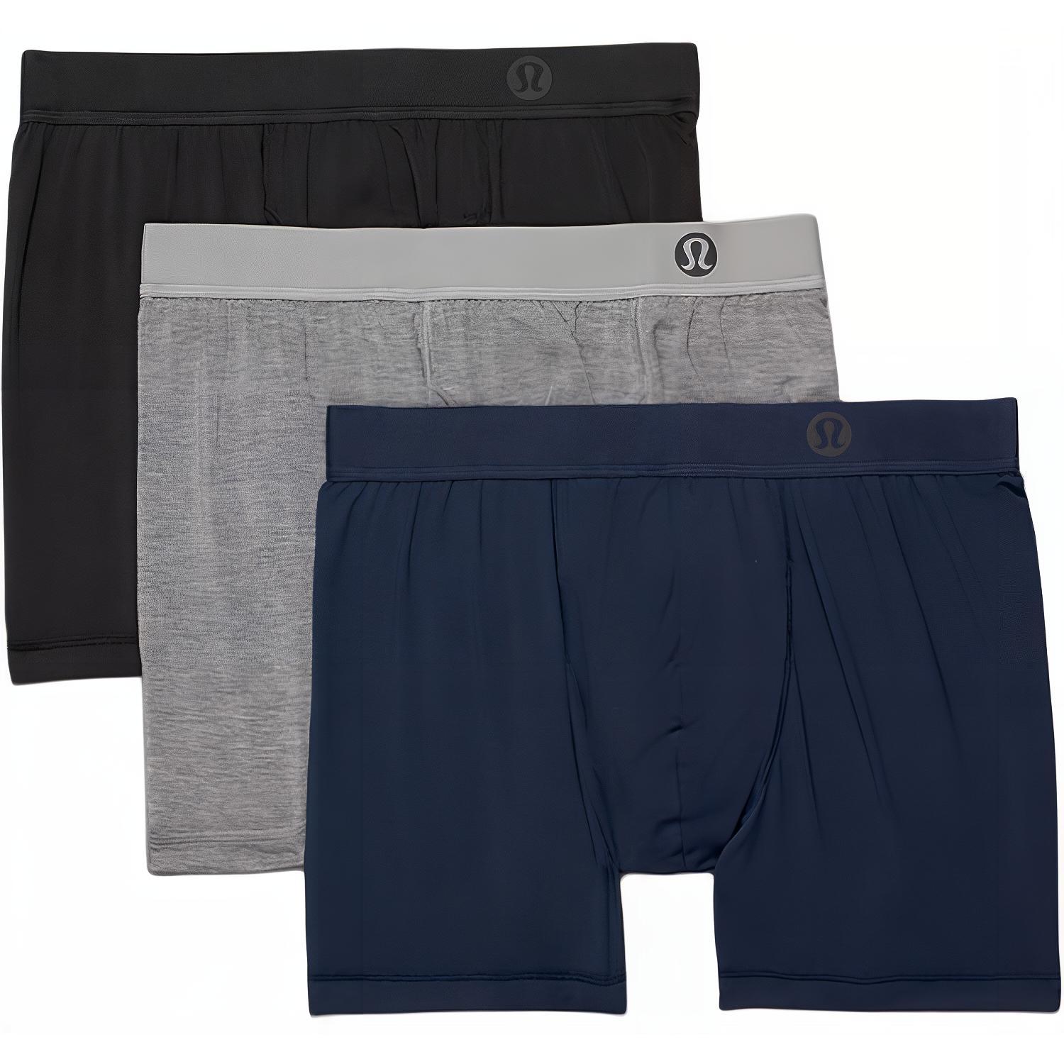 

Мужские трусы 3 штуки Lululemon, черный/мультиколор/синий