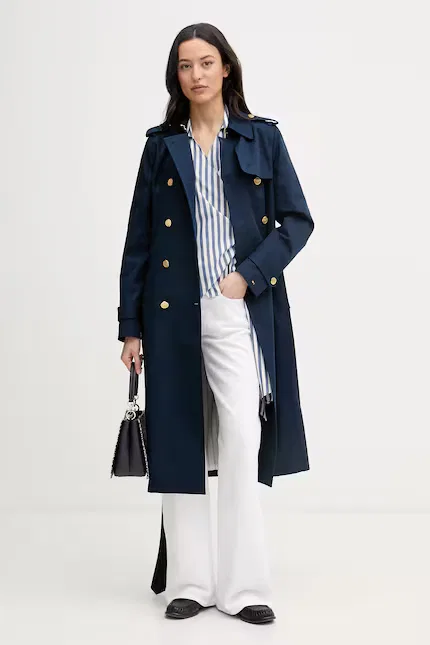 Блузка запашная в полоску Tommy Hilfiger, синий — фото 2