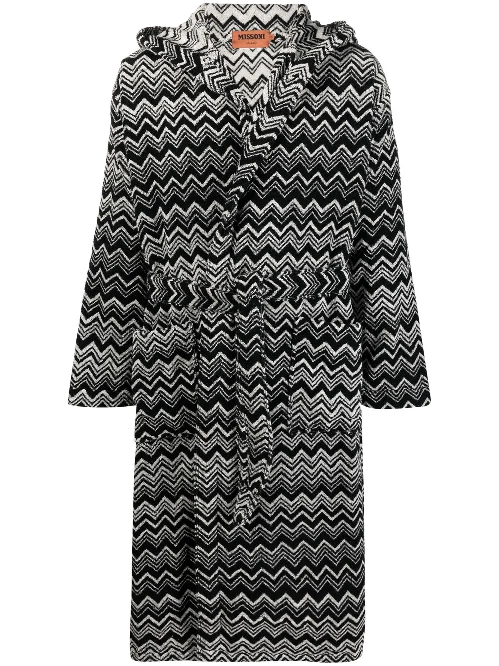 

Халат с узором зигзаг Missoni Home, черный