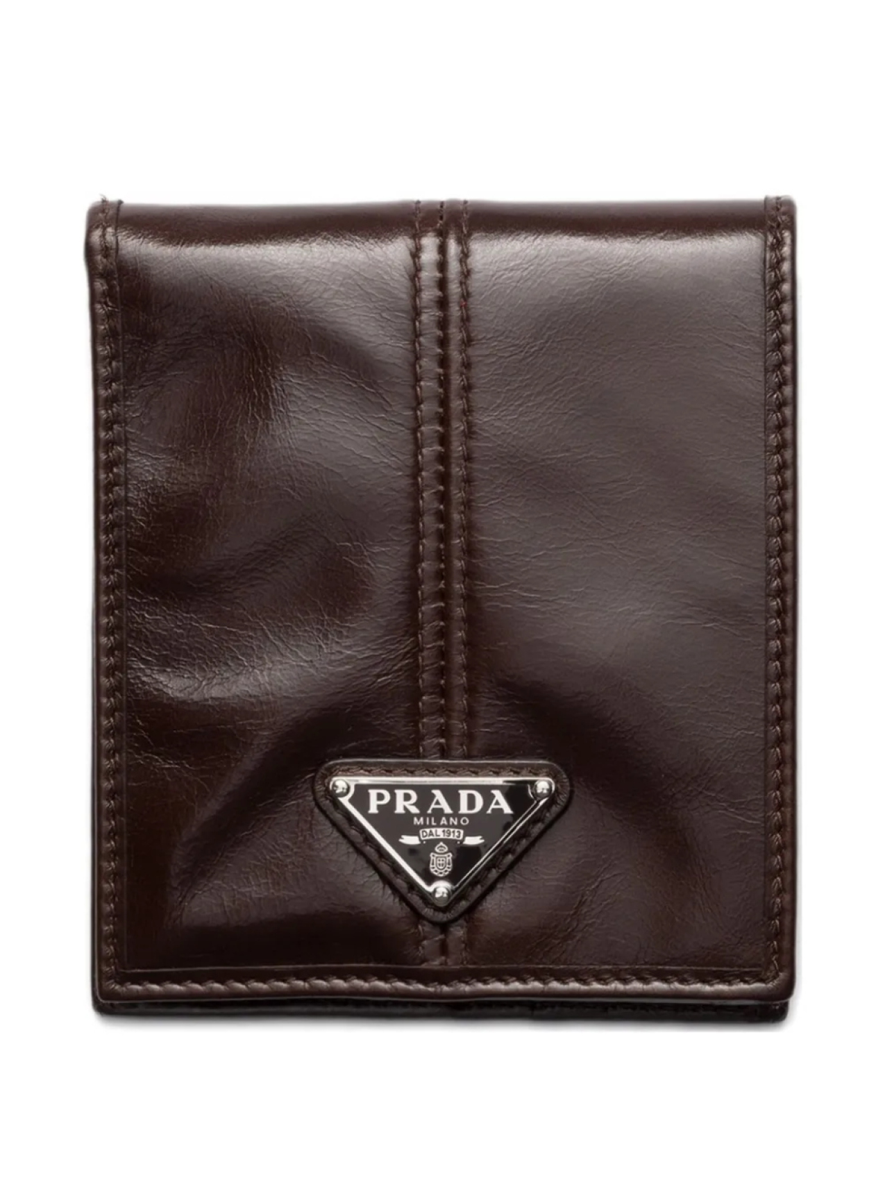 

Prada кошелек с логотипом, коричневый
