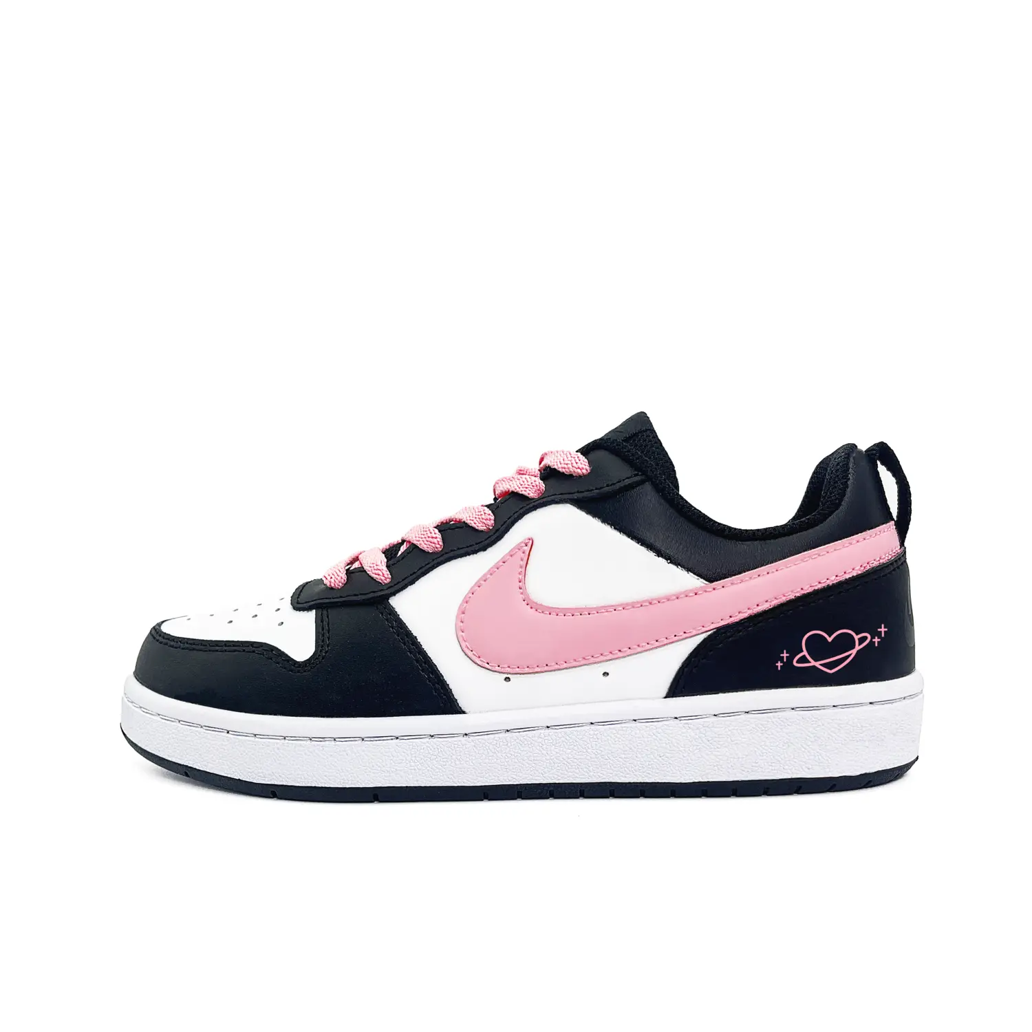 

Кроссовки Nike Court Borough Skateboarding Shoes Women's Low-top Pink/white/black, розовый