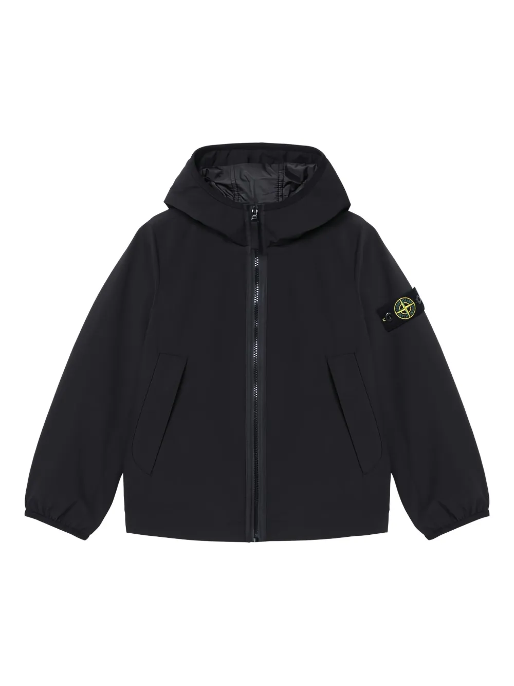

Куртка с капюшоном и нашивкой-логотипом Stone Island Junior, черный