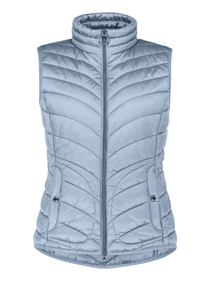 

Betty Barclay Стеганый жилет со стоячим воротником, выцветшего синего цвета