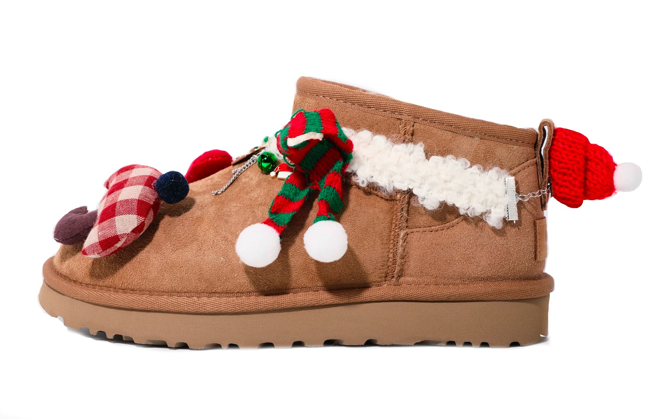 Ботинки зимние женские UGG Classic Ultra Mini до щиколотки, коричневый