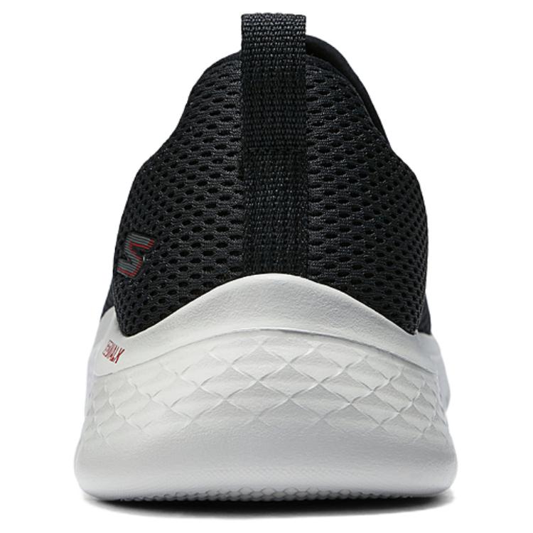 Skechers Амортизирующие устойчивые к истиранию дышащие легкие упругие низкие кеды мужские черно-белые - черный/красный, цвет Black/Red — фото 4