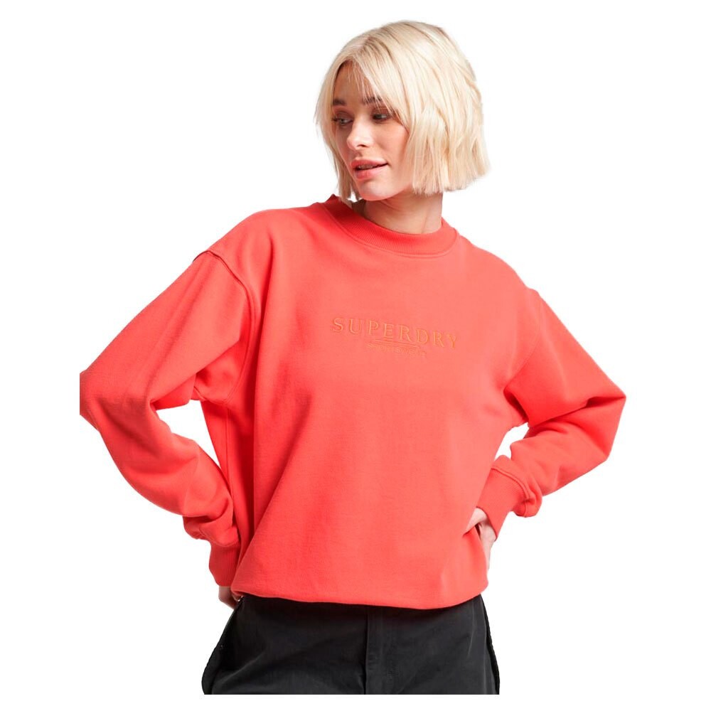

Толстовка Superdry Embroidered Loose, розовый