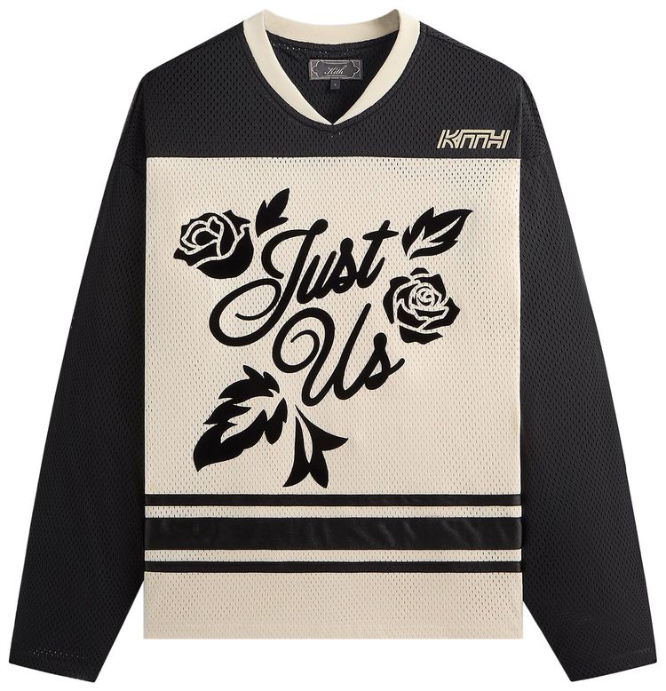 

Футболка с длинными рукавами Kith Malik из сетчатой ткани, кремовый