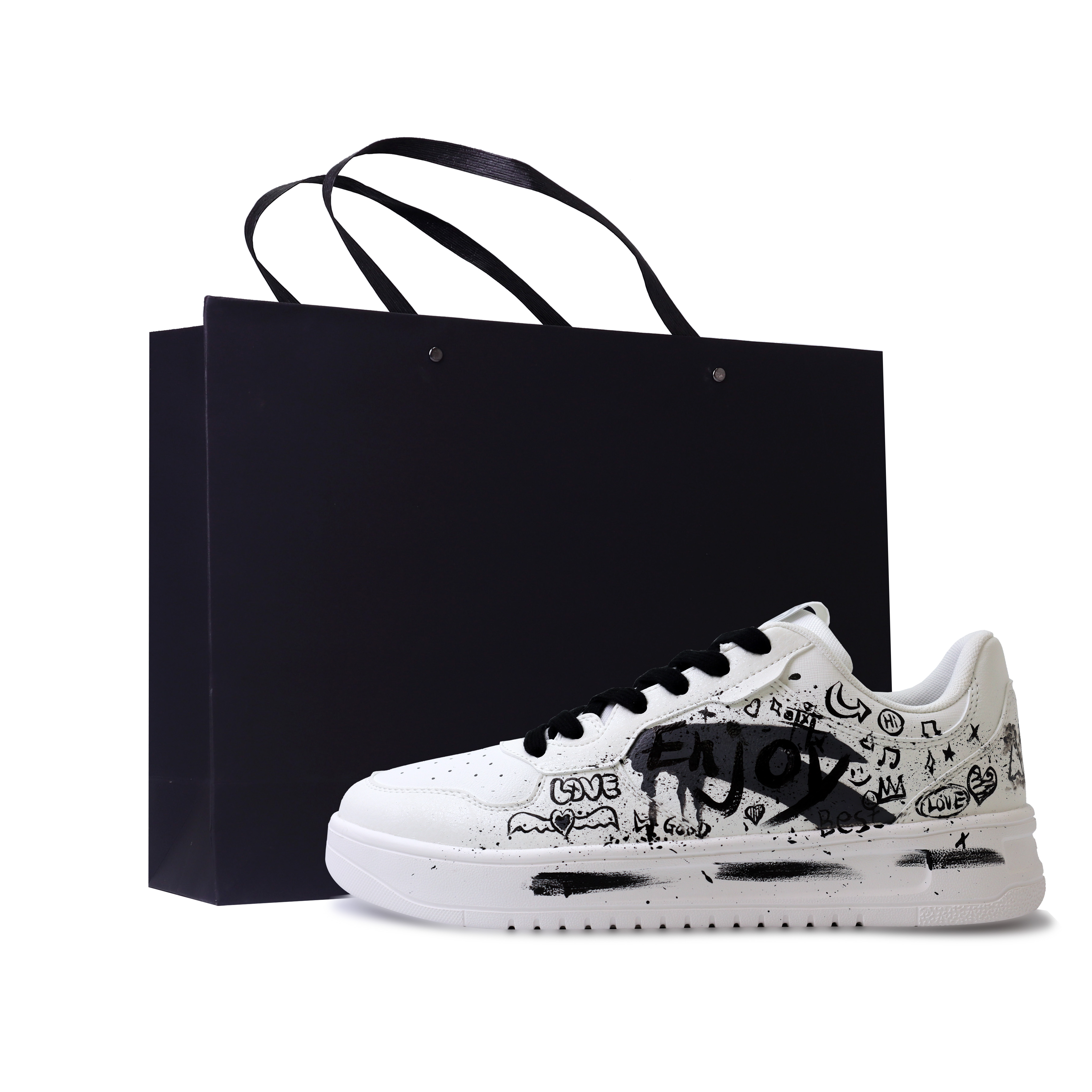 

Свободные низкие мужские кроссовки для скейтбординга ANTA, White Black