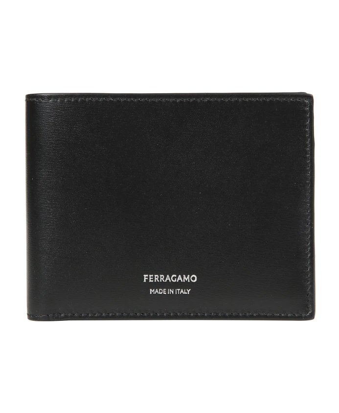 

Стильный кожаный кошелек для мужчин Ferragamo, черный