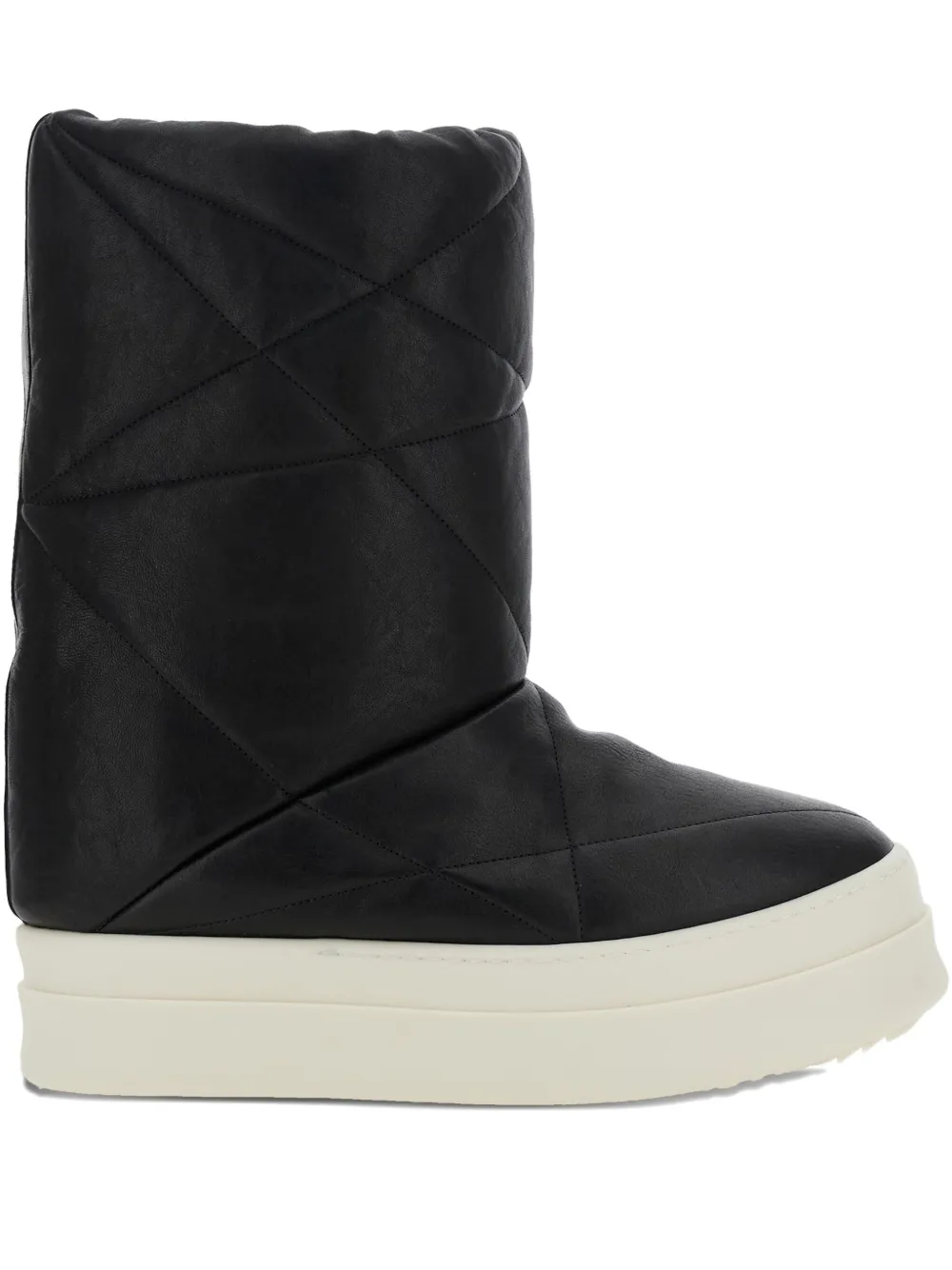 

Стеганые кожаные сапоги Rick Owens, черный