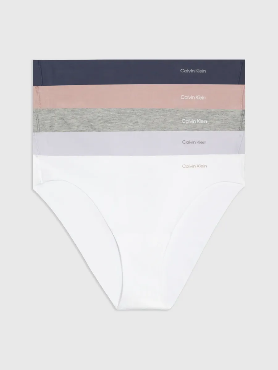 

Трусики бикини Calvin Klein Underwear "5 PACK BIKINI (MID-RISE)" (5 шт. в упаковке, 5 шт. в упаковке), с фирменной этикеткой, цвет Slrblue/Subd/Gryhtr/Wht/Lvndrblue