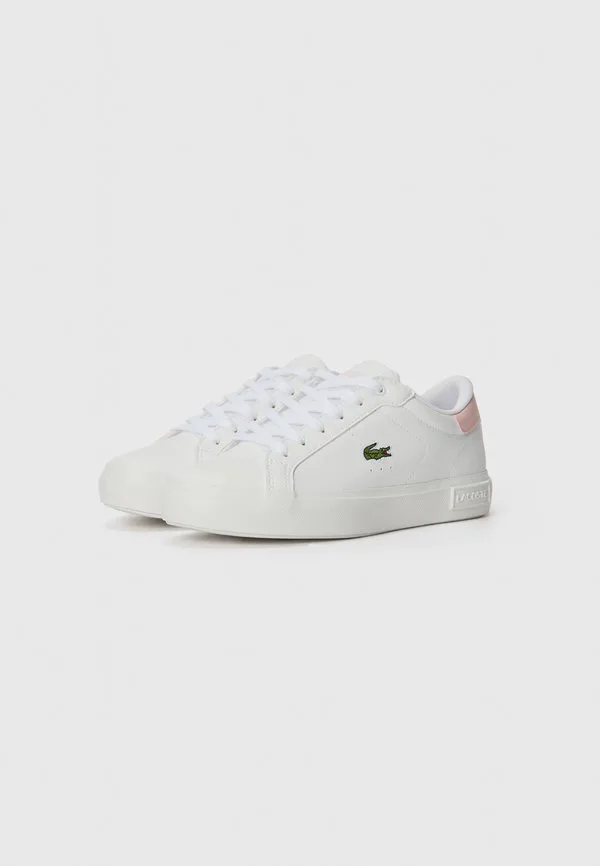 Кроссовки powercourt унисекс Lacoste, White/Light Pink — фото 2