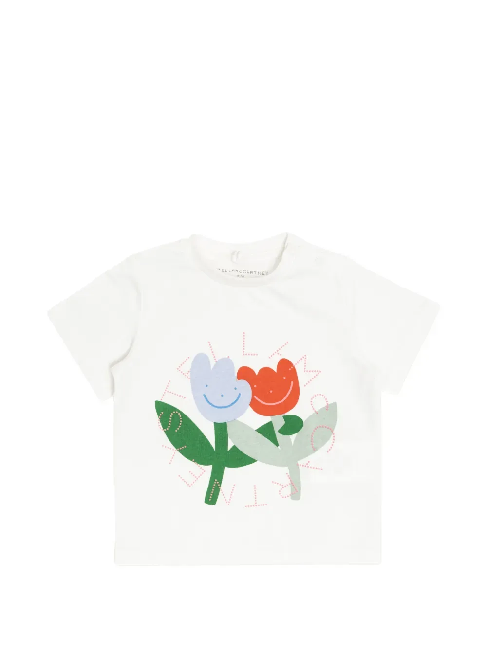 

Футболка с цветочным принтом Stella Mccartney Kids, белый