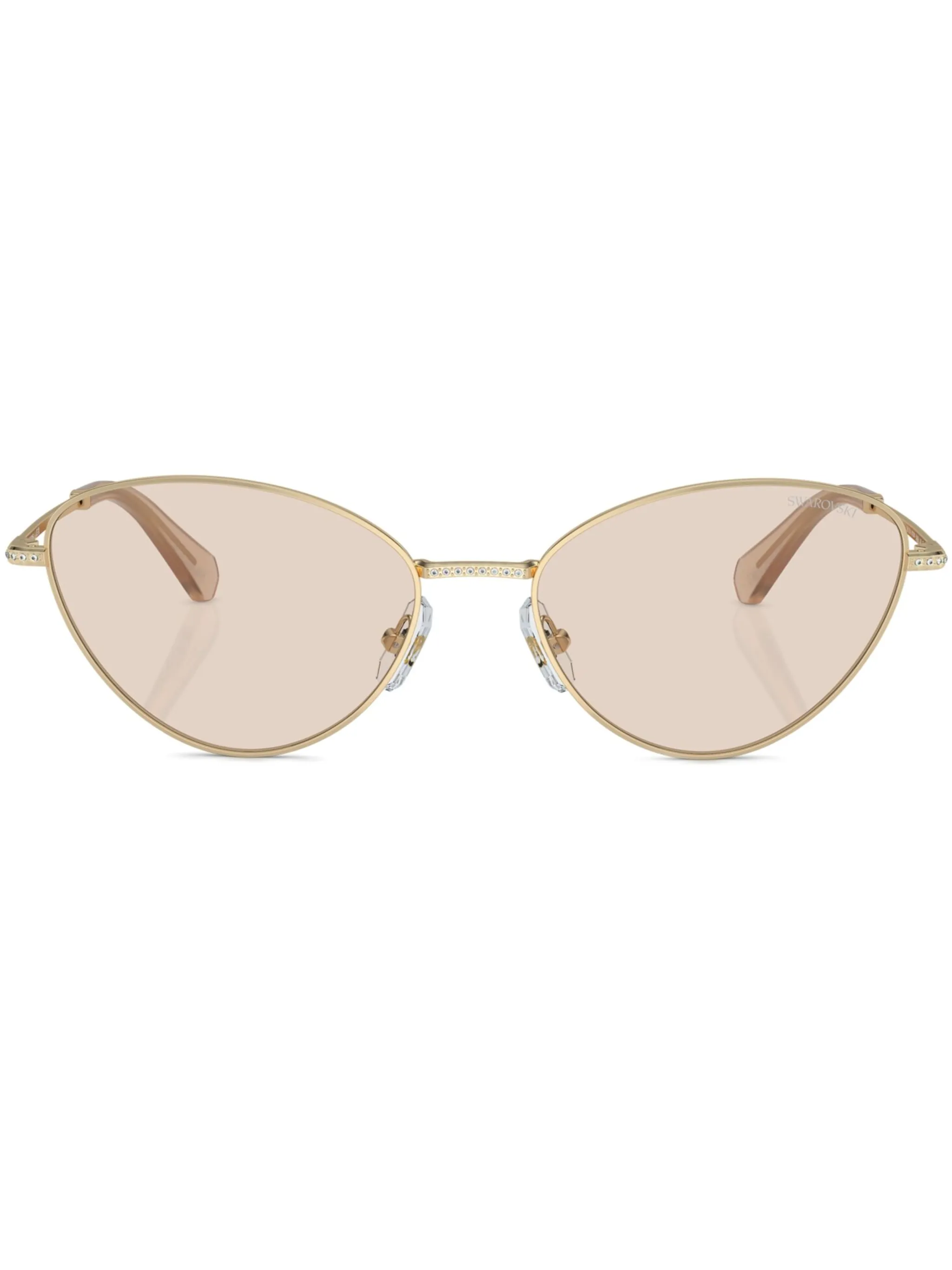 

Солнцезащитные очки в оправе кошачий глаз с кристаллами Swarovski Eyewear, золотистый