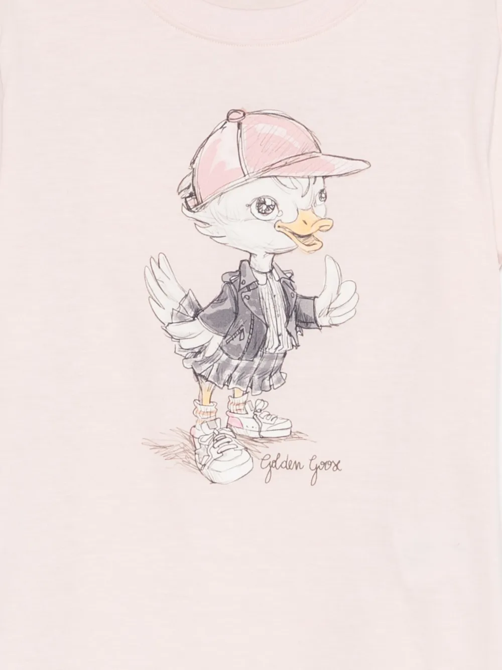 Футболка с принтом edna Golden Goose Kids, розовый — фото 3