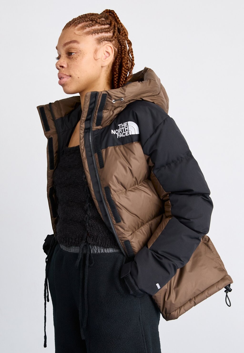 

Пуховик The North Face, коричневый