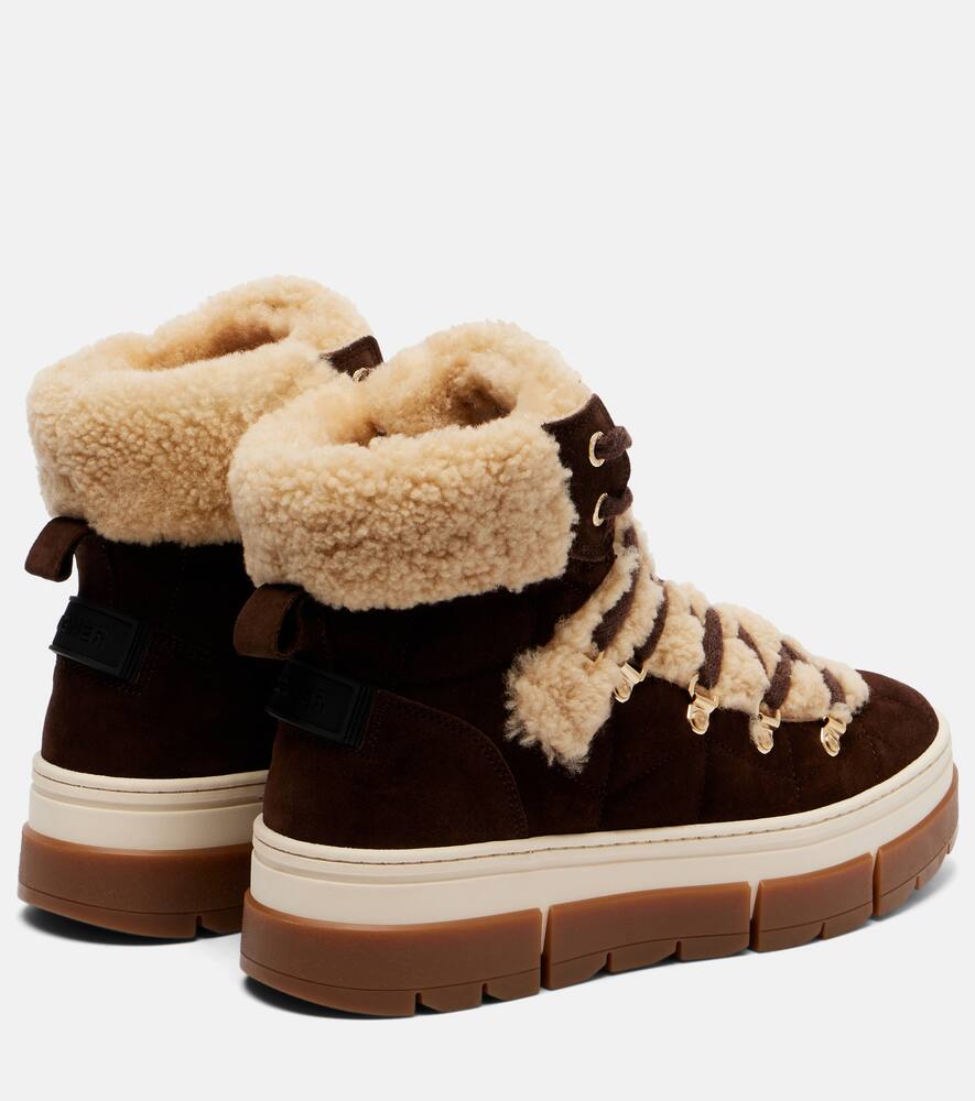 Вадиз замшевые и шерлинговые ботинки до щиколотки Bogner, Dark Brown — фото 2