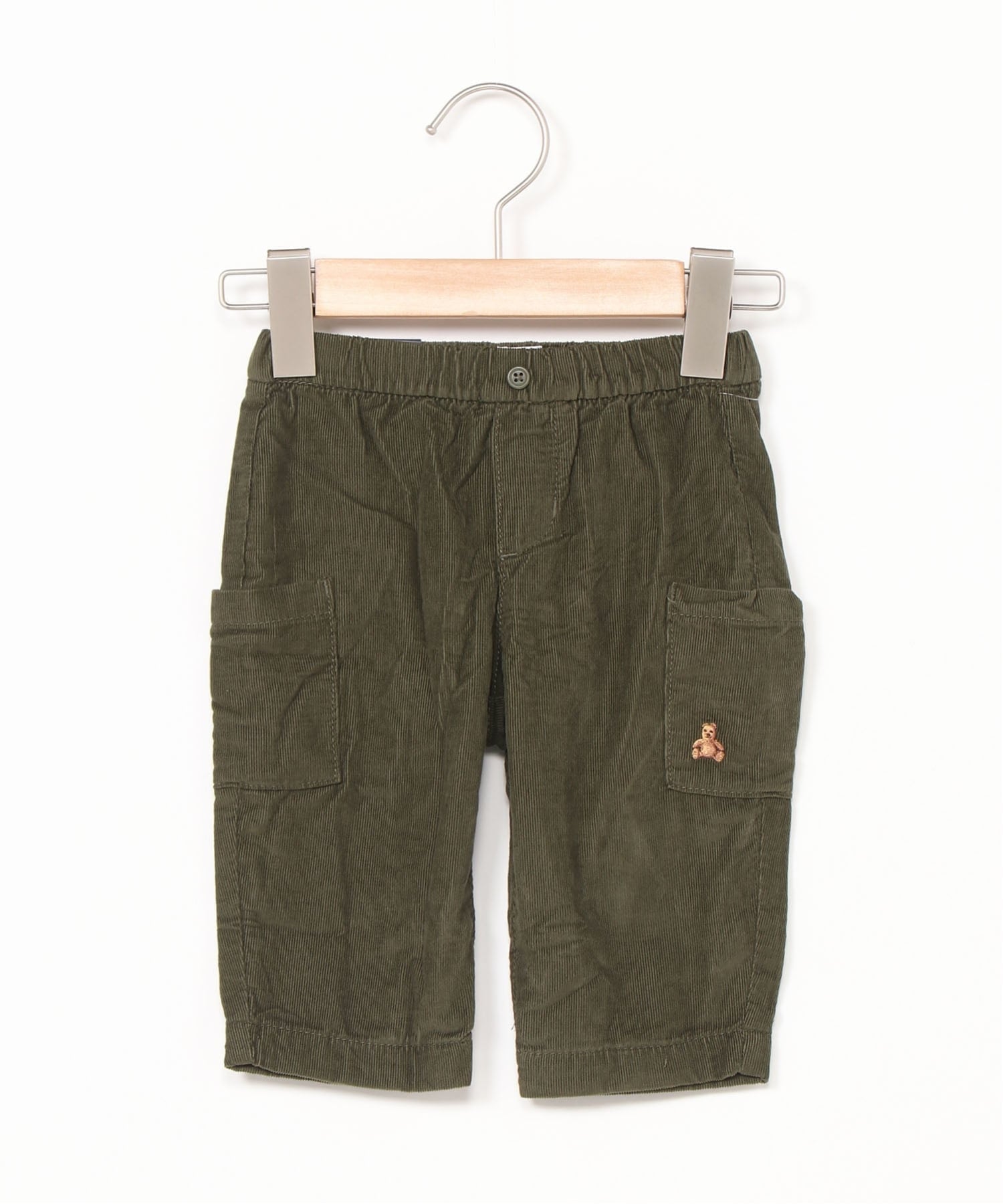 (K) Вельветовые штаны на резинке (детские) GAP, ARMY JACKET GREEN — фото 3