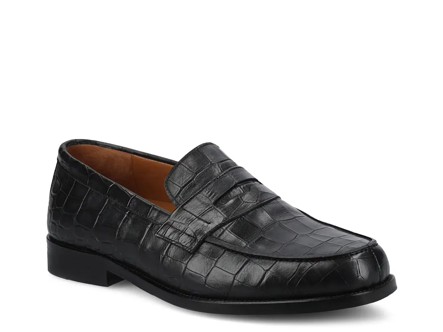 

Лоферы Sterling Taft, Black Croc Print Leather