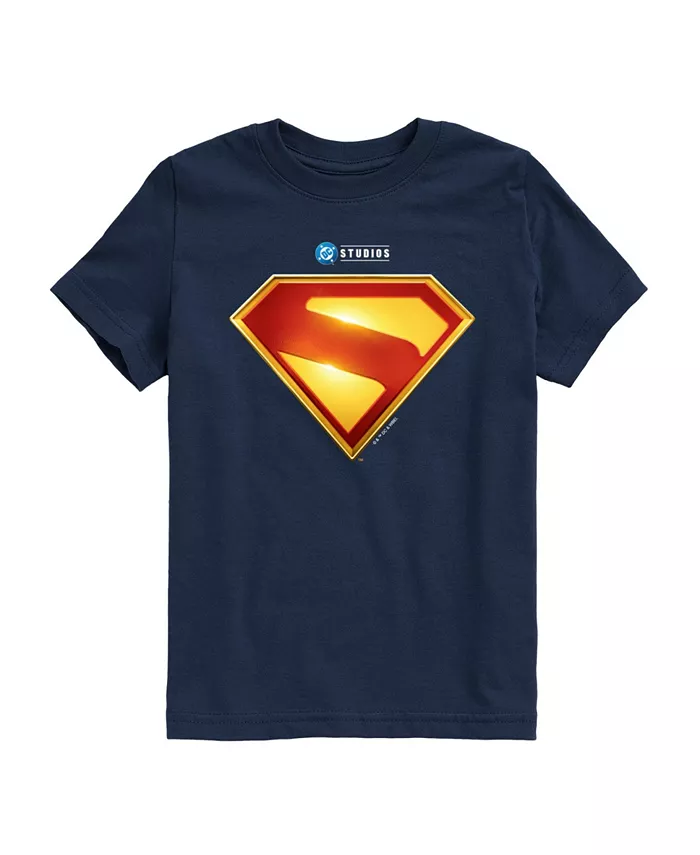 

Футболка с графическим принтом щита и логотипом Superman Big Boys Hybrid, синий