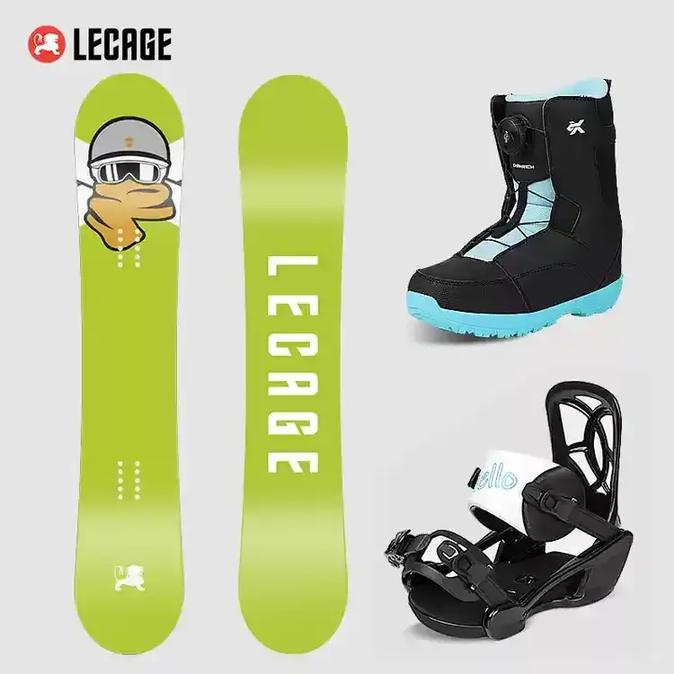 

HEAD LECAIGE LECAGE Детский лыжный набор с быстросъемными ботинками и креплением, включает шлем и очки, зеленый, 3 предмета