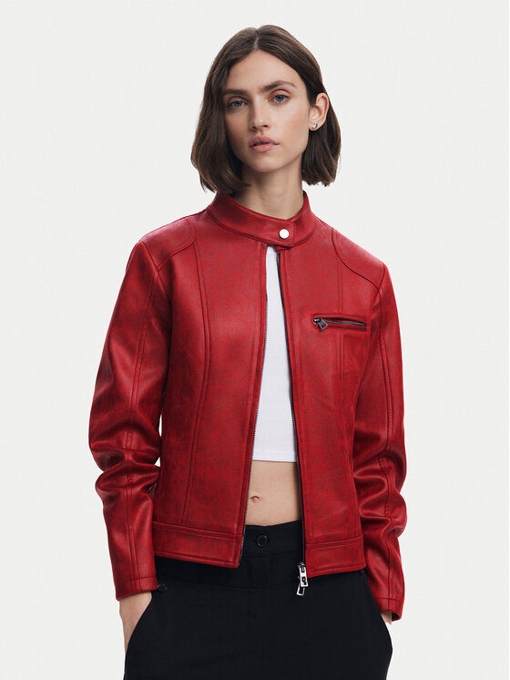 

Кожаная куртка обычного кроя 25SWEW46 Desigual, красный