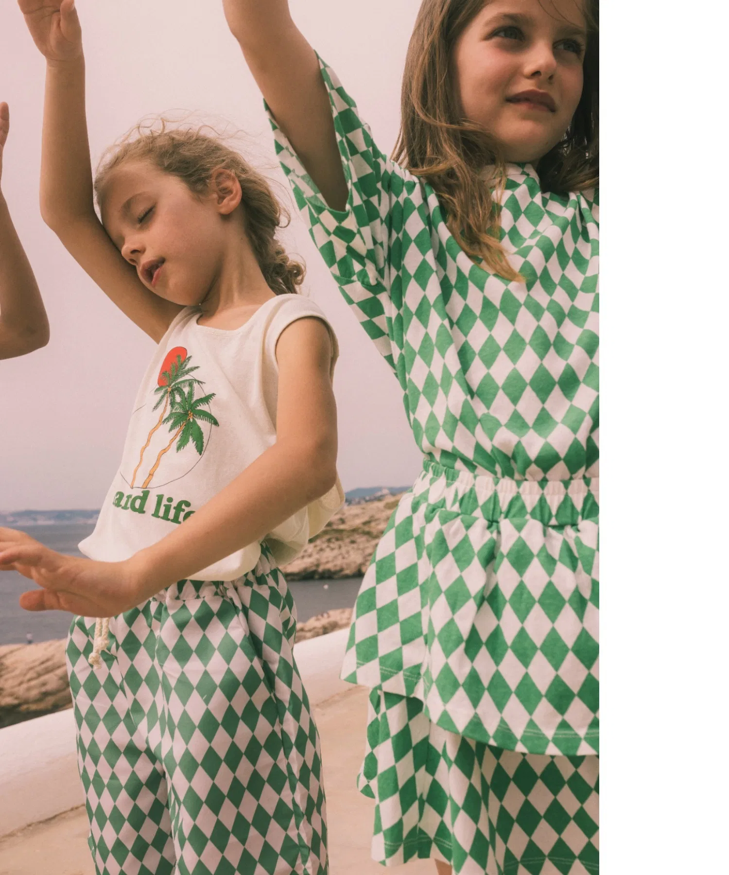 Детская футболка We are Kids Dylan Green Diamonds зелёная — фото 4