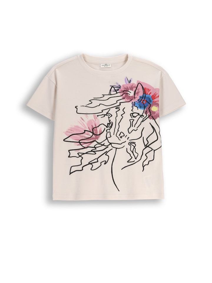 

Футболка из хлопка с короткими рукавами цвета экрю Coccodrillo, Белый, Футболка из хлопка с короткими рукавами цвета экрю Coccodrillo