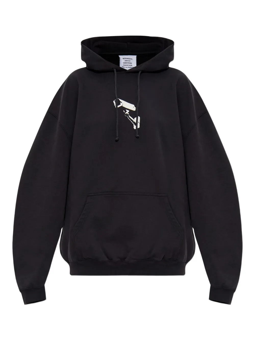 

Толстовка с капюшоном и принтом VETEMENTS, черный