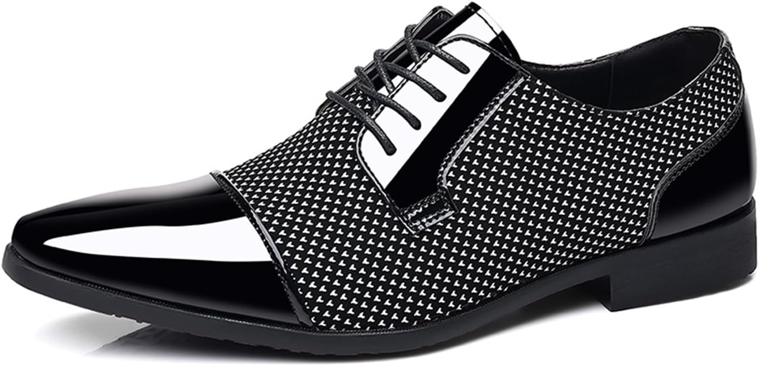 

Мужские оксфорды из лакированной кожи с шнуровкой, классический округлый носок, удобный низкий каблук, деловая обувь для работы в офисе на каждый день, большой размер Nejkg, серый